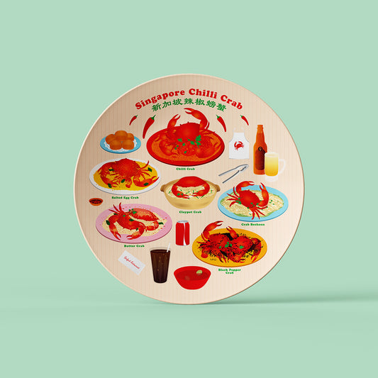 10" Plate – Chilli Crab in Singapore