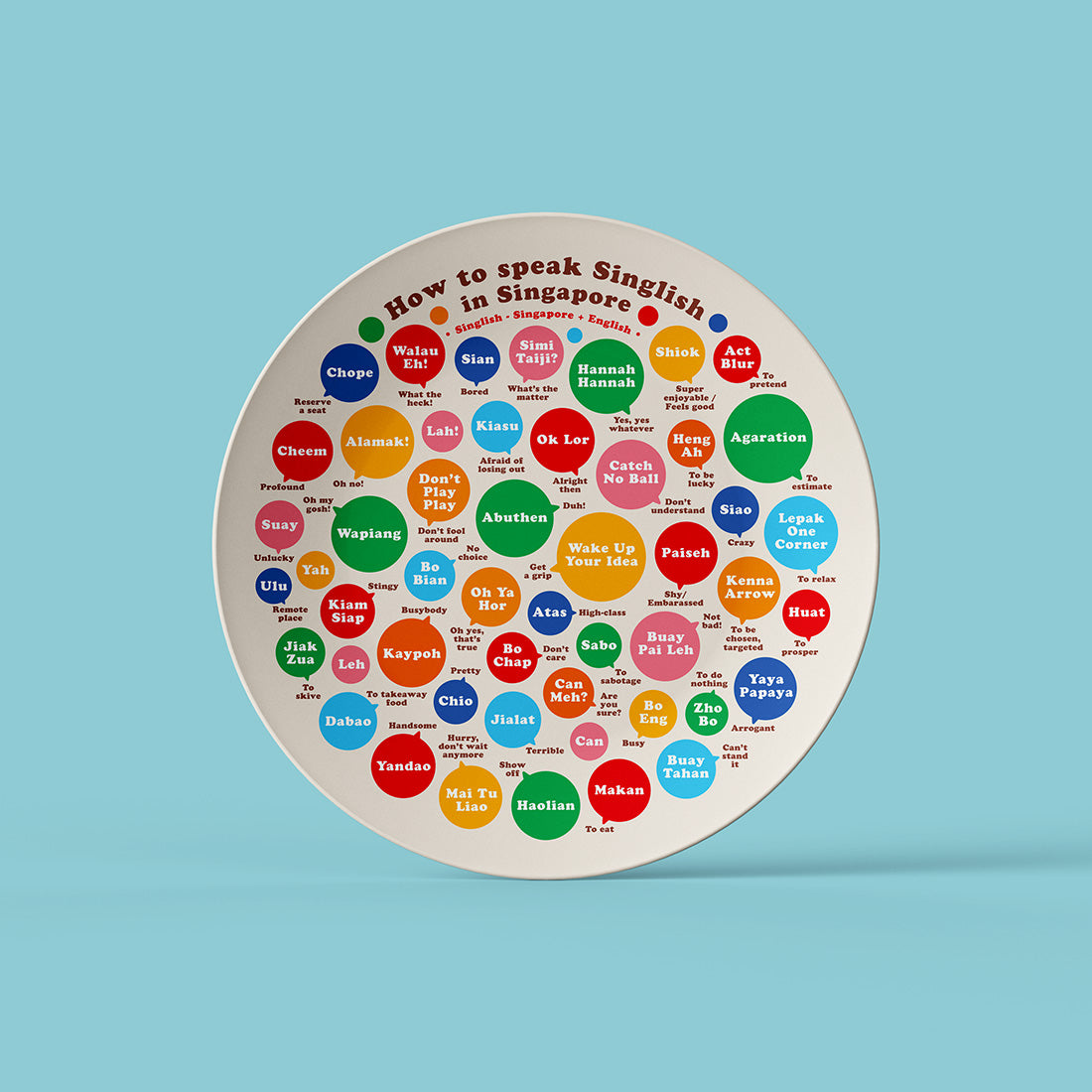 10" Plate - How to speak Singlish