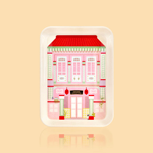 Shophouse Plate - Katong Pink