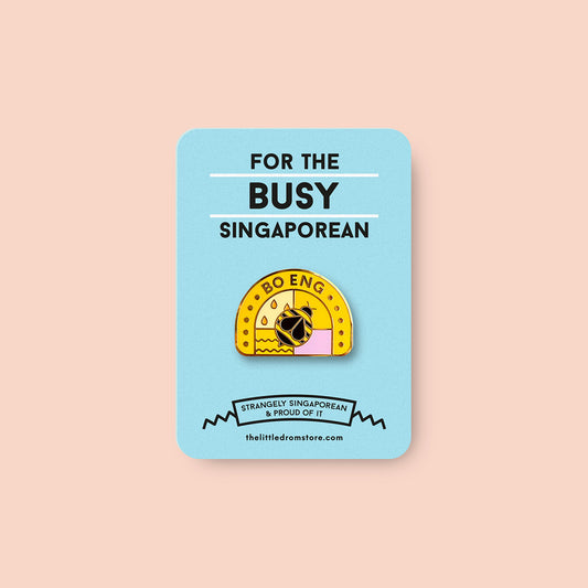 Strangely Singaporean Pin – Bo Eng