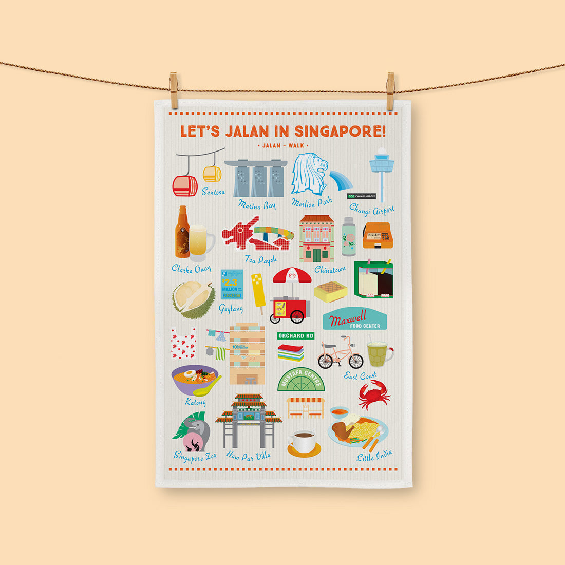 Tea Towel – Let's Jalan in Singapore