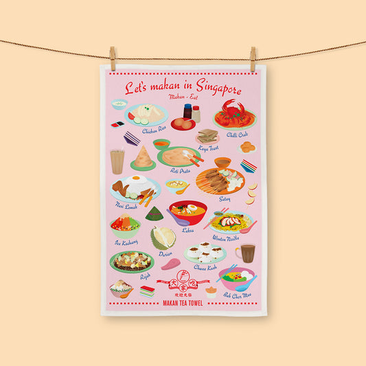 Tea Towel – Let's Makan in Singapore