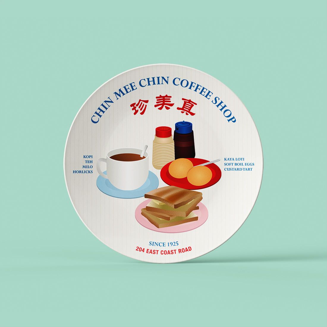 8" Plate – Chin Mee Chin Coffee Shop