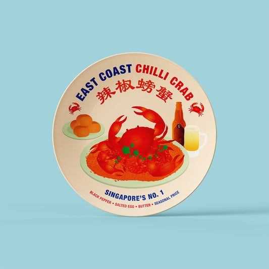 8" Plate – East Coast Chilli Crab