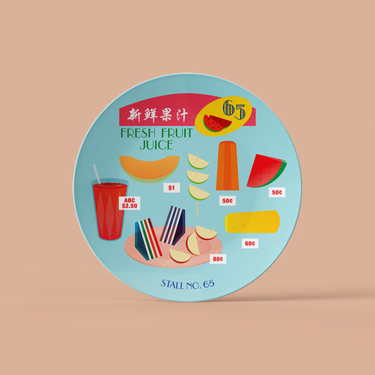 8" Plate – Fresh Fruits