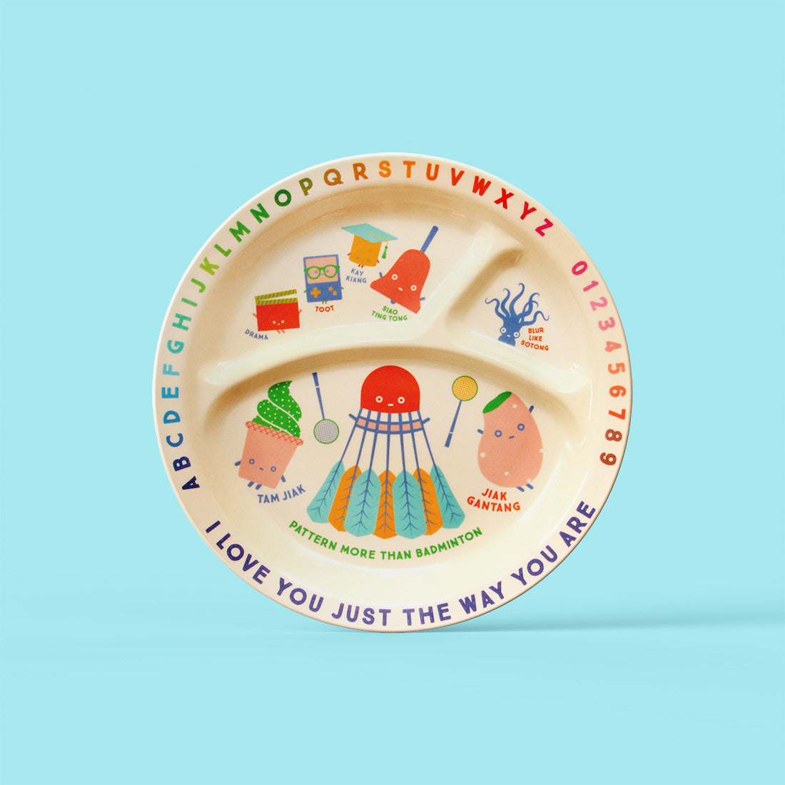 Strangely Singaporean Kids Plate - Alphabets