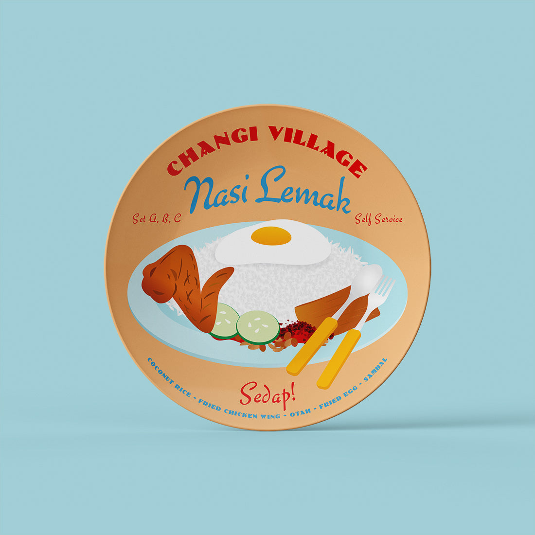 8" Plate – Changi Nasi Lemak