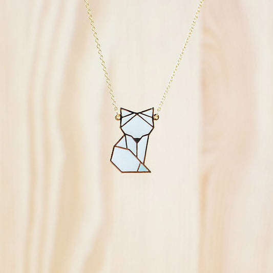 Origami Necklace – Arctic Fox