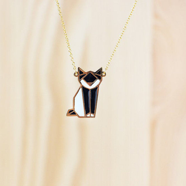 Origami Necklace Cat