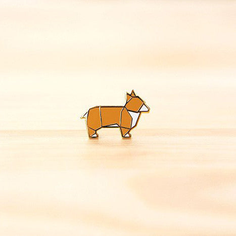 Origami Pin – Corgi