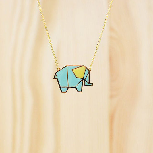 Origami Necklace – Elephant