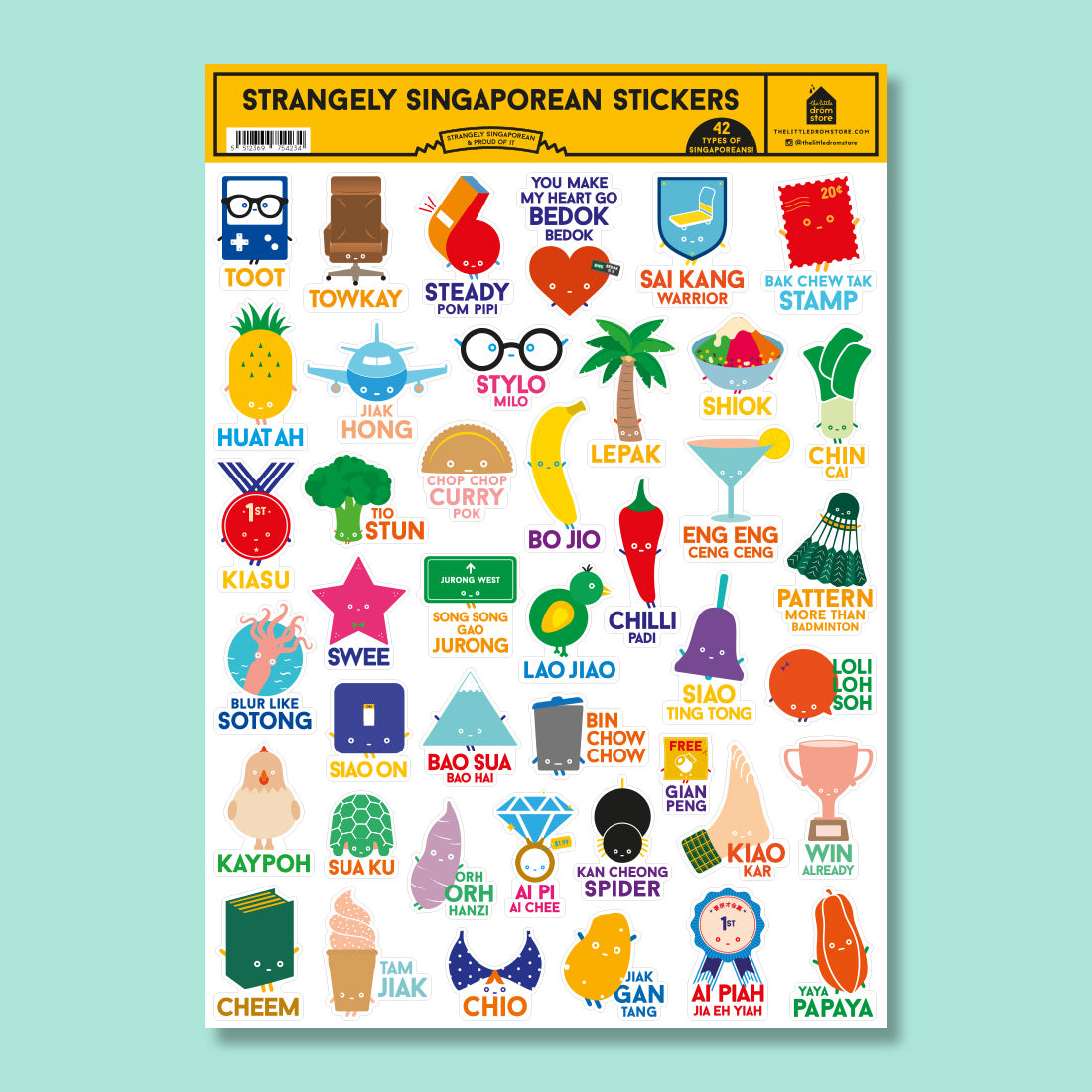 Strangely Singaporean Stickers - 42 pcs