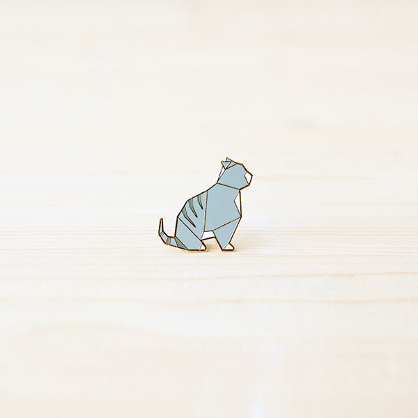 Origami Pin – Tabby Cat