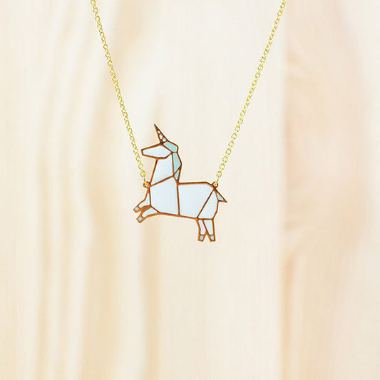 Origami Necklace – Unicorn