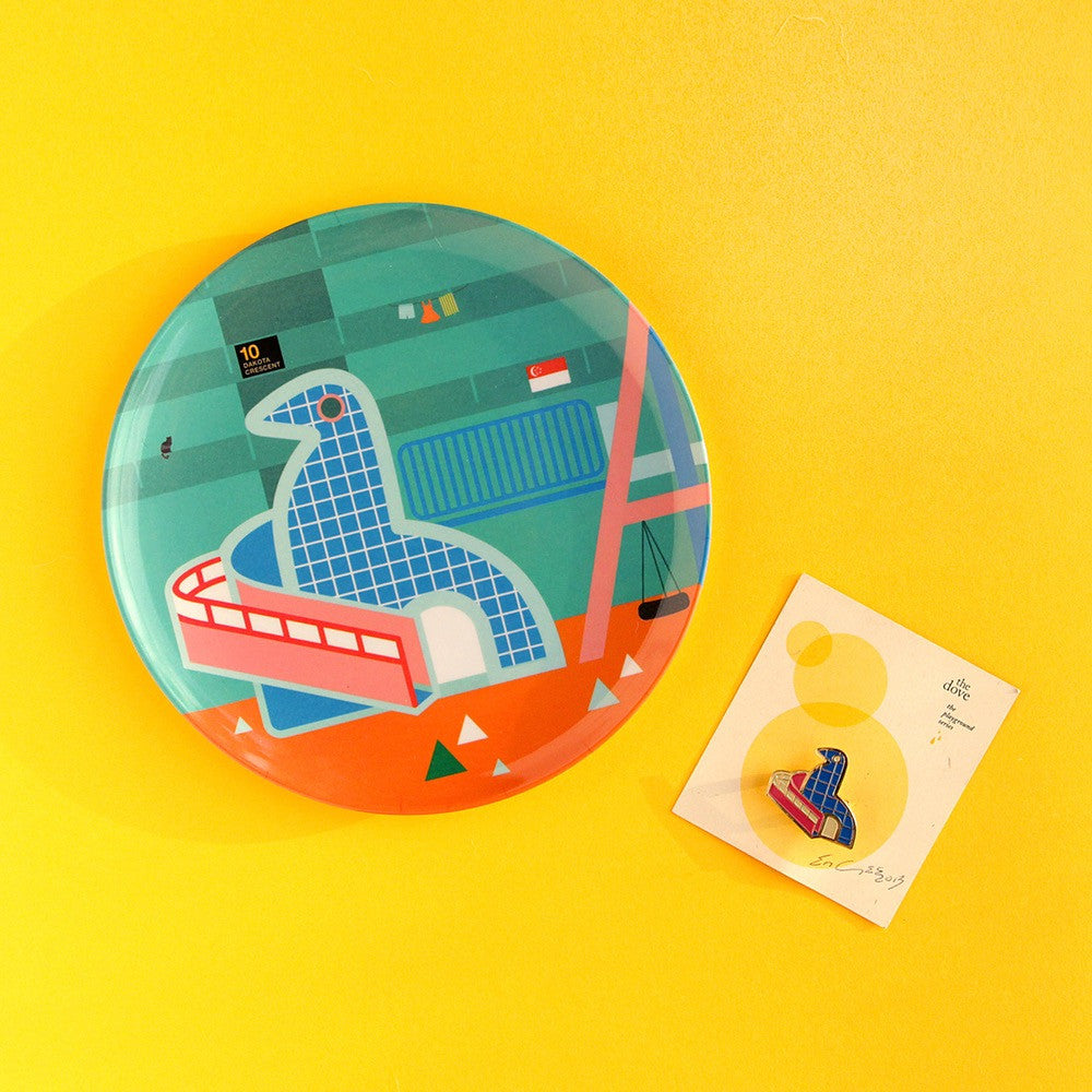 8" Plate – Dove Playground