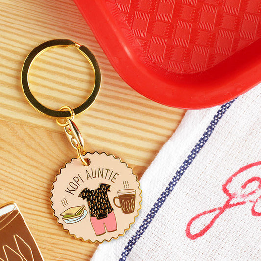 Kopitiam Keychain – Kopi Auntie