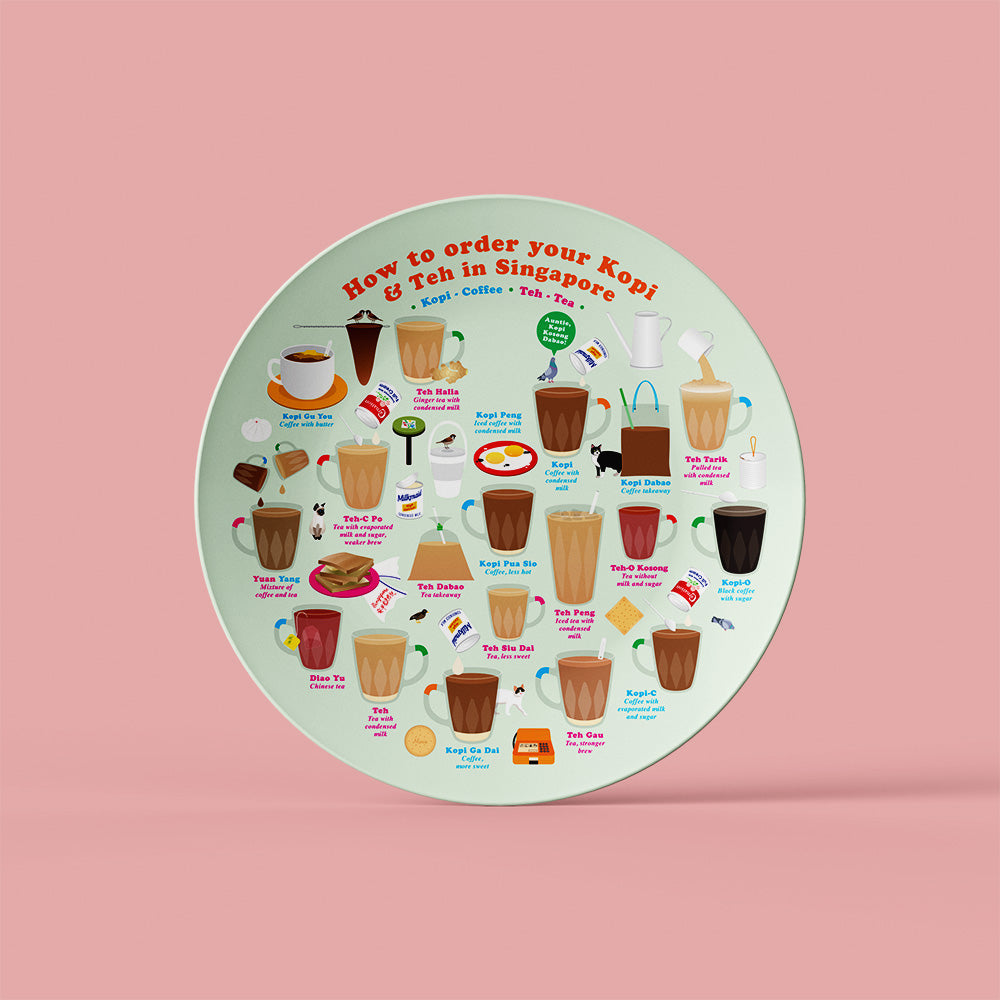 10" Plate – How to order your Kopi & Teh