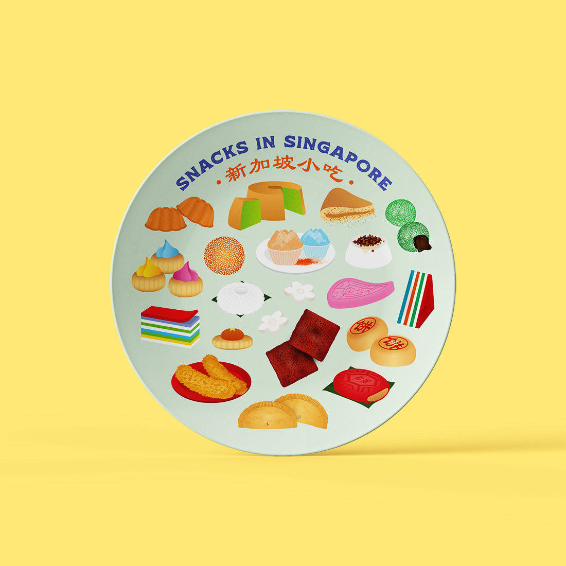 8" Plate – Snacks in Singapore