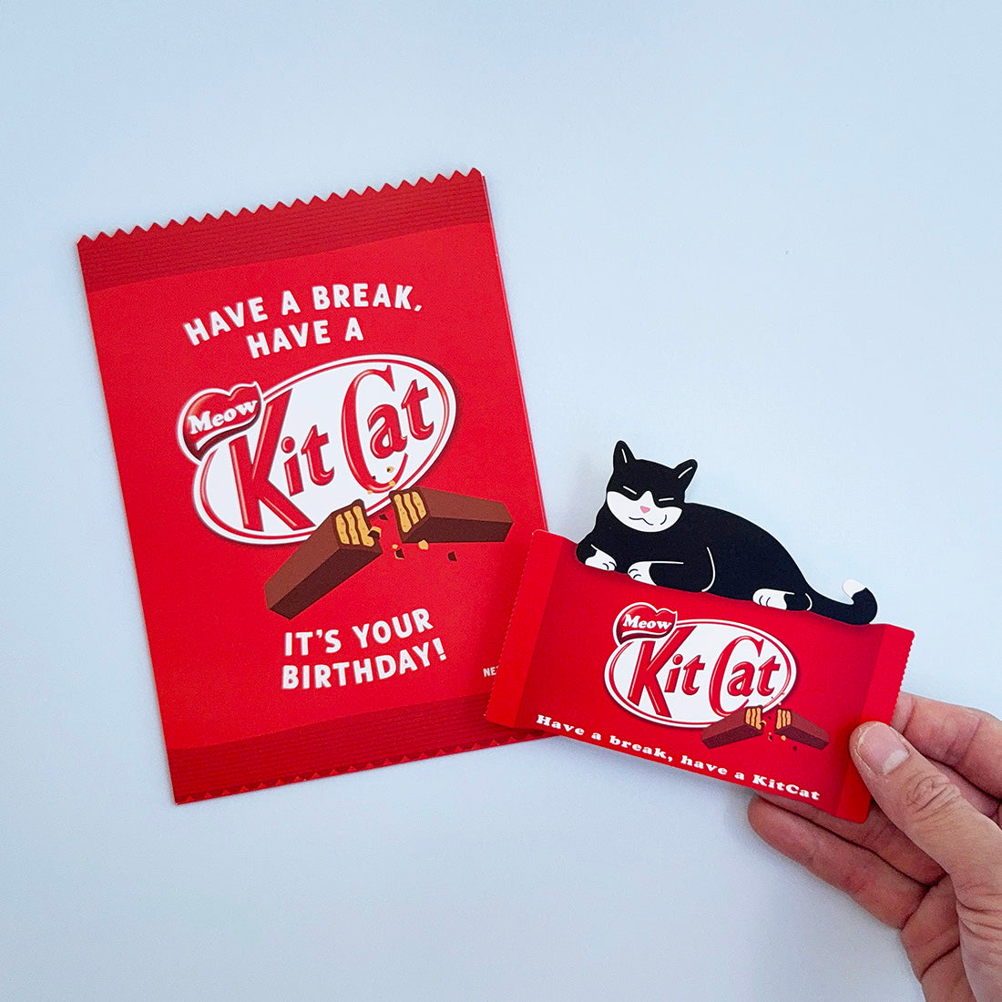 Card Sleeve + Postcards Set - Kit Cat Snack