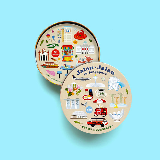 Jalan in Singapore Coasters – Set of 4