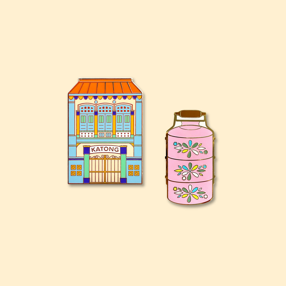 Magnet Set of 2 – Katong Shophouse & Pink Tiffin