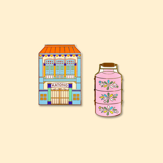 Magnet Set of 2 – Katong Shophouse & Pink Tiffin