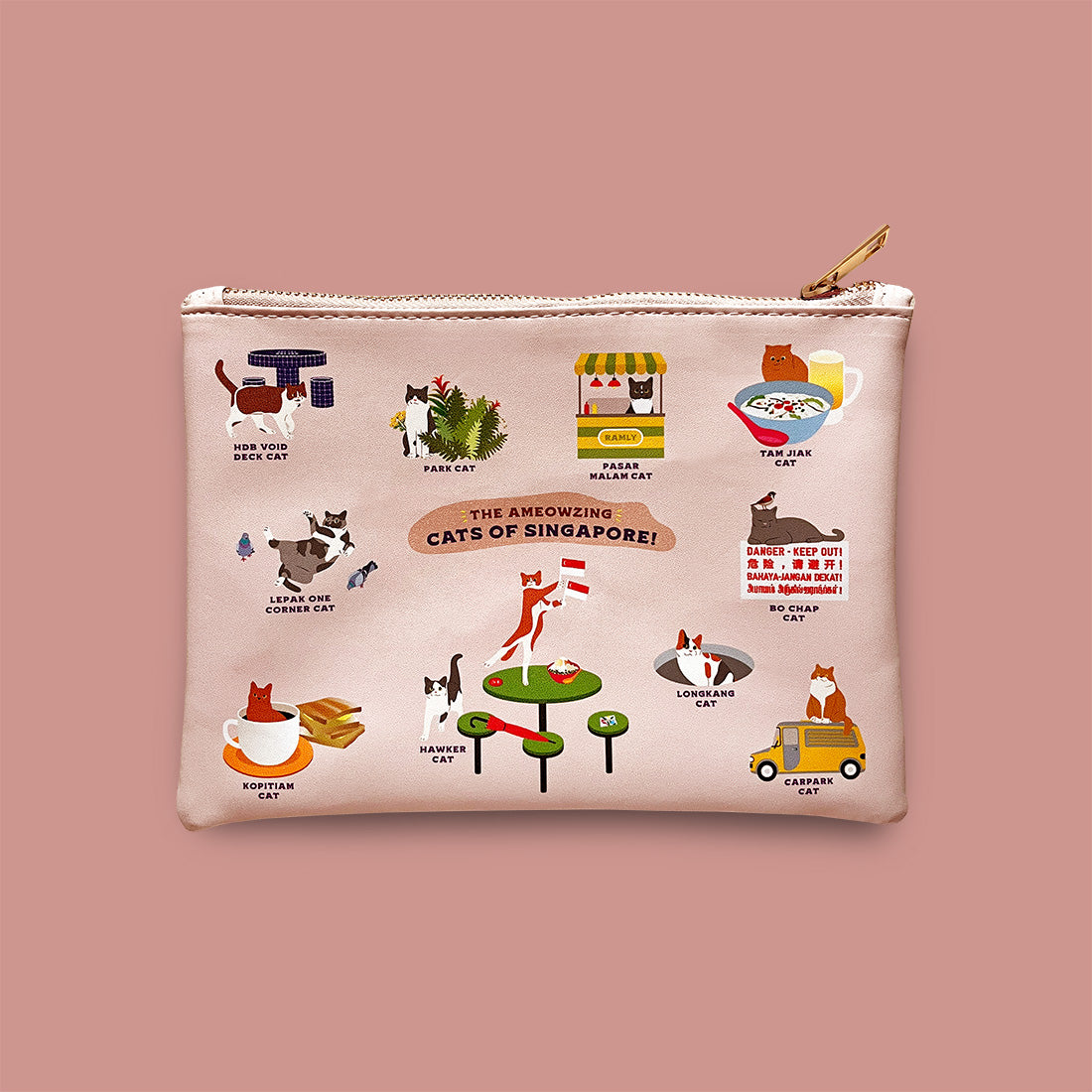 Zip Pouch - Ameowzing Cats of Singapore