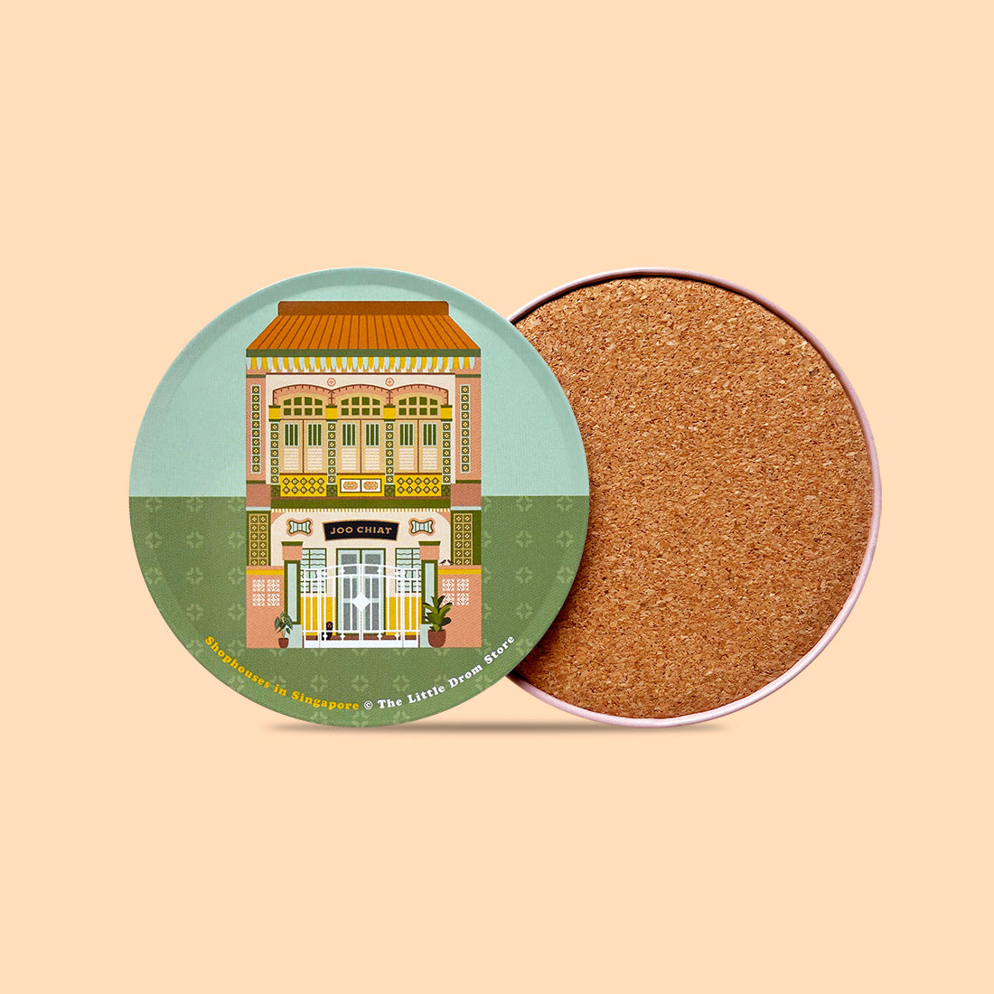 Singapore Shophouses Coasters – Set of 4