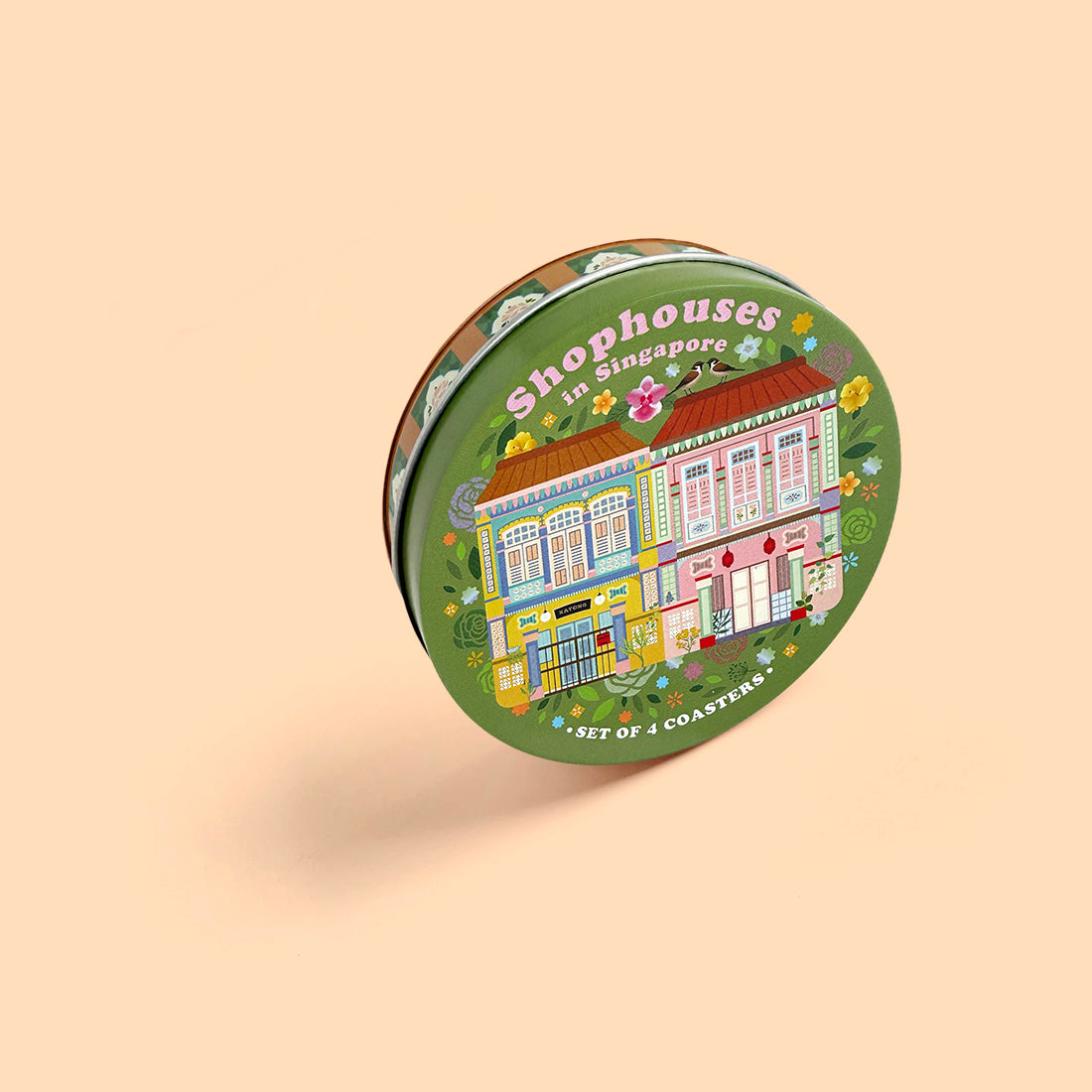 Singapore Shophouses Coasters – Set of 4