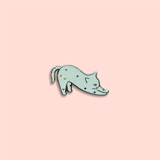 Cat Pin - Stretching Cat