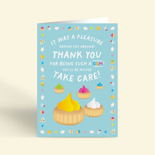 Farewell Card – Ice Gem Biscuit (LARGE A4 SIZE)
