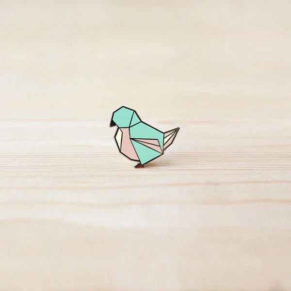 Origami Pin – Finch Bird