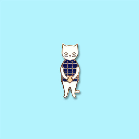 Cat Pin - Cat & Heart