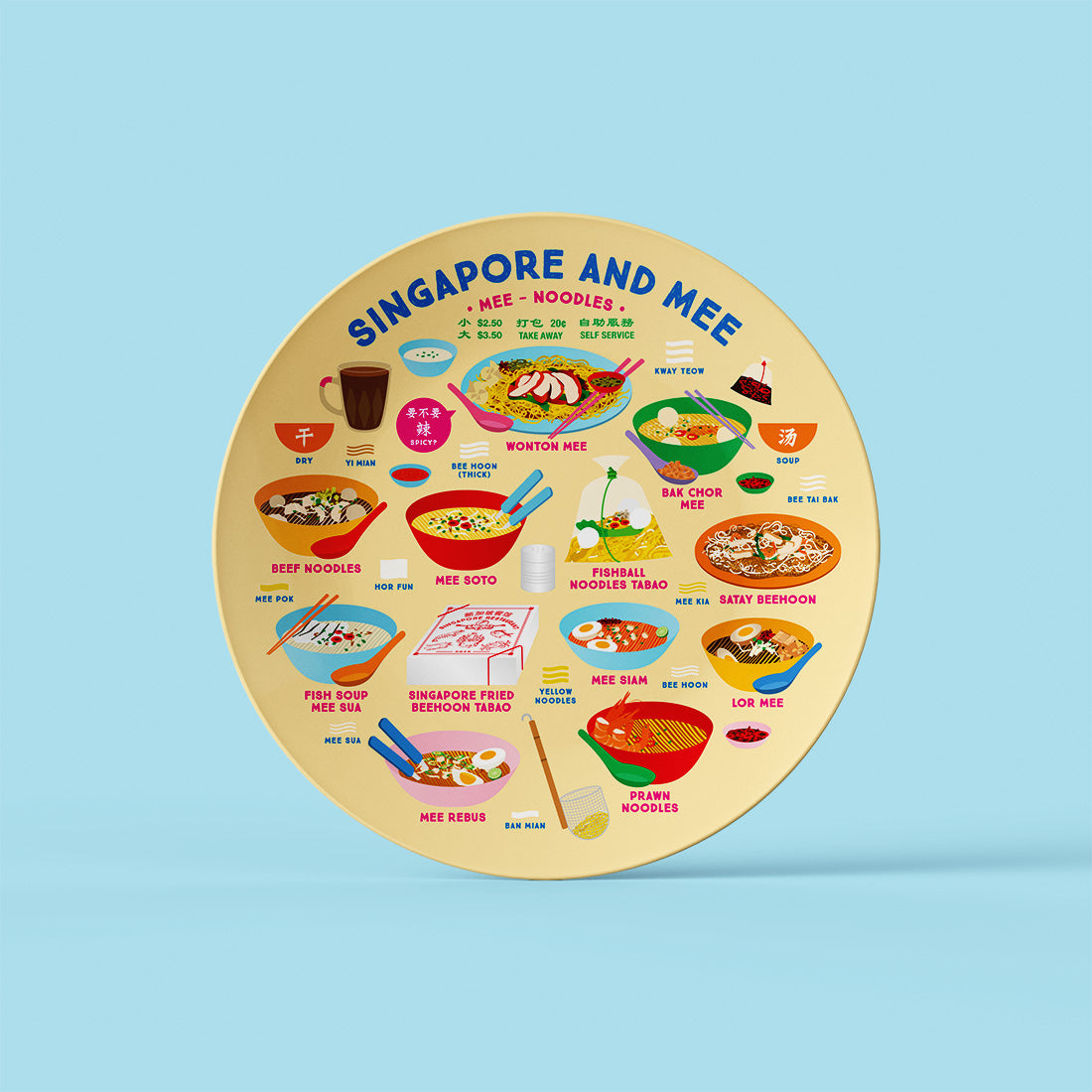10" Plate – Singapore & Mee