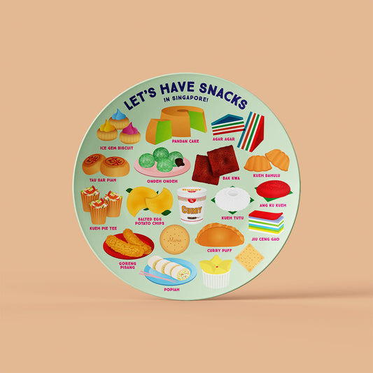 10" Plate – Snacks in Singapore