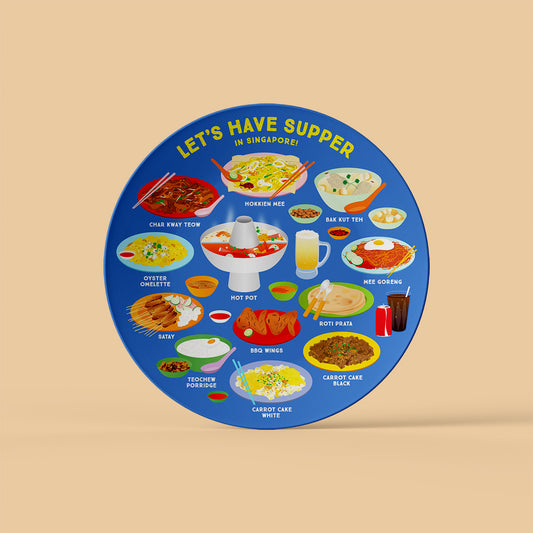 10 Inch Plate – Let's have Supper in Singapore
