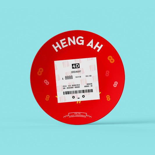 8" Strangely Singaporean Plate – Heng Ah