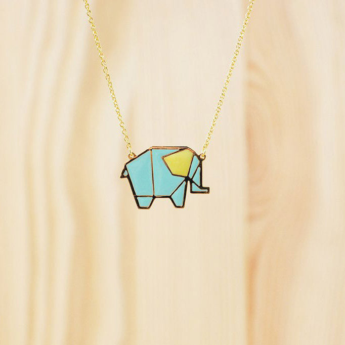 Origami Necklace – Elephant