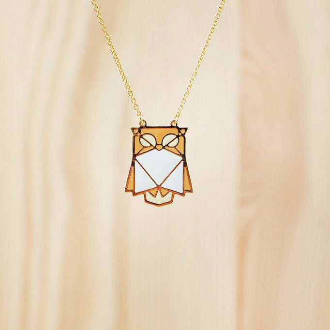 Origami Necklace – Owl