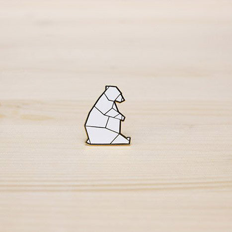 Origami Pin – Polar Bear