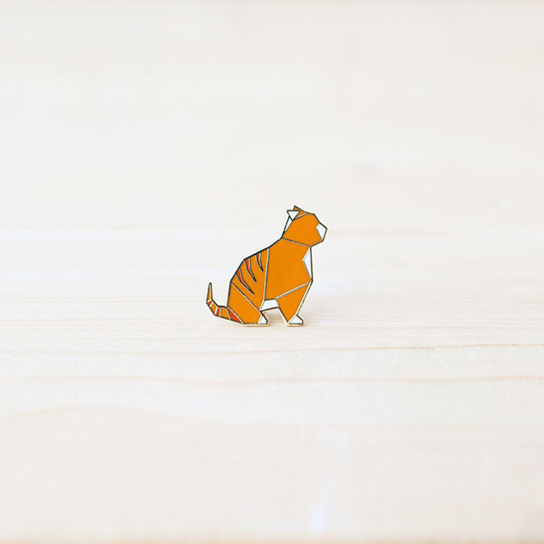 Origami Pin – Tabby Cat