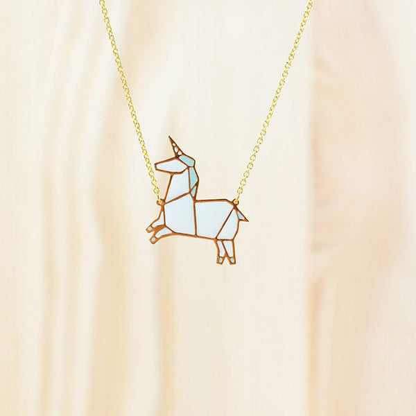 Origami Necklace – Unicorn
