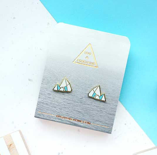 Origami Earring – Iceberg